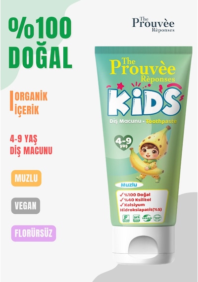 %100 Doğal Organik Bebek Ve Çocuk Diş Macunu 50 Ml Florürsüz Çürük Önleyici