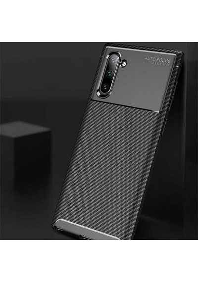 Samsung Uyumlu Galaxy Note 10 Kılıf Karbon Silikon Case