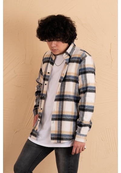 Mugi Slim Fit Ekoseli Erkek Oduncu Gömlek