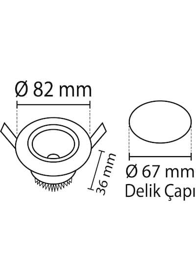Noas 5 Watt Krom Kasa Beyaz Işık Trafolu Cob Led Spot 10 Lu Paket