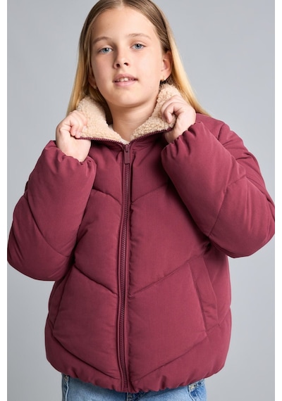 Defacto Yarım Balıkçı Yaka Mont Kız Çocuk H8014a826aubr170 Bordo-br170