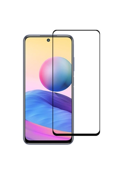Redmi Note 10 Full Glue 3D Kaplama Cam Ekran Koruyucu Siyah