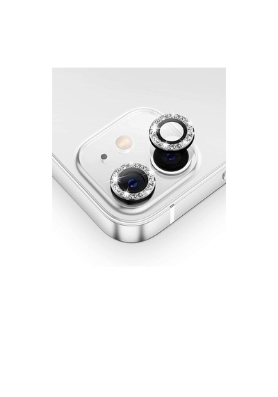 İletişim Apple iPhone Uyumlu 12 Mini Taşlı Tasarım Temperli Cam Kamera Lens Koruyucu - Siyah Sku: Zeusb0bfc23k7f