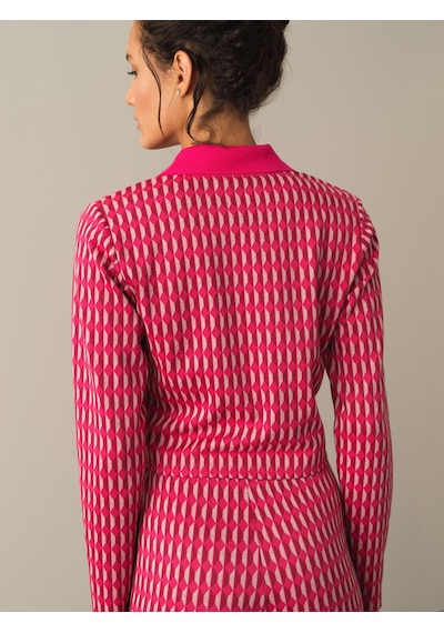 Xint Fuşya Regular Fit Polo Yaka Uzun Kol Tişört 602256