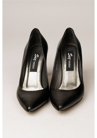 Seç Kundura 4292 Hakiki Deri Stiletto 9Cm Siyah