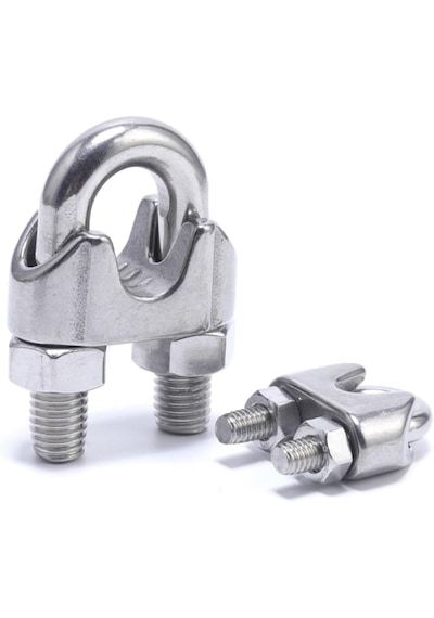 5'li Paslanmaz Krom Klemens. 8mm. Halat Sıkıcı Klemens