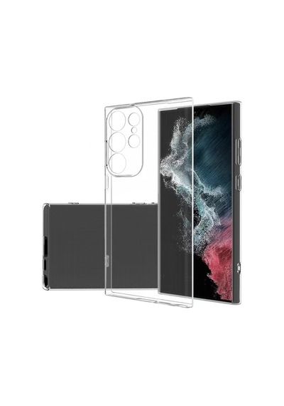 Galaxy S23 Ultra Kılıf Zore Süper Silikon Kapak Renksiz