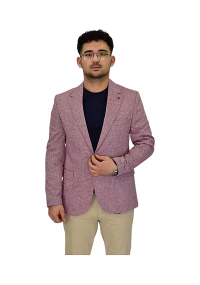 Erkek Bordo Tek Spor Ceket Çift Yırtmaçlı Bgl-st04464 Bordo