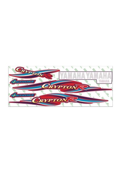 Yamaha Crypton 2005 - 2008 Uyumlu Kırmızı Sticker Set 001