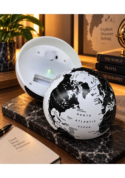 Dekoratif Led Işıklı Masaüstü Dönen Dünya 001