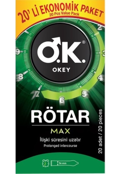 Okey Rötar Max 20'li Prezervatif