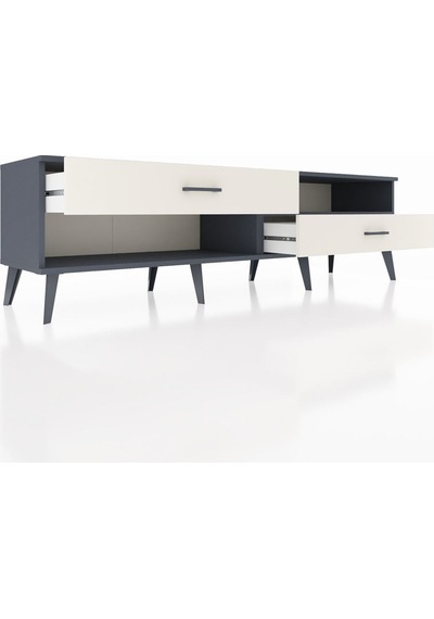 Hyperion Tv Ünitesi Tek Raflı 2 Çekmeceli 176x44x51 Antrasit-antrasit/aytaşı Antrasıt/aytası Hyperion Tv Ünitesi Tek Raflı 2 Çekmeceli 176x44x51 Antrasit-antrasit/aytaşı Antrasıt/aytası