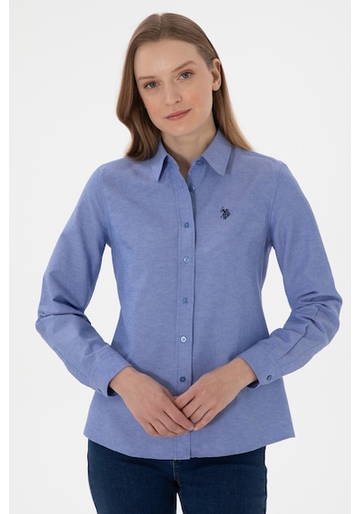 U.s. Polo Assn. Kadın Saks Gömlek Basic 50307726-vr045 Sax Saks Mavisi