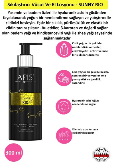 Apis Natural Sunny Rio El ve Vücut Losyonu 300 ML