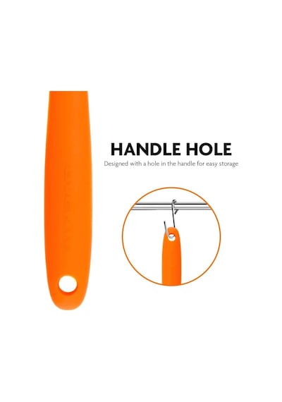 3lü Turuncu Silikon Spatula Seti Isıya Dayanıklı Yanmaz Yapışmaz