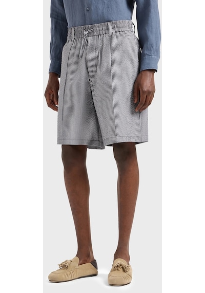 Emporio Armani Erkek Short 3D1Pe2 1Npız 06F8 Gri-Beyaz Gri - Beyaz