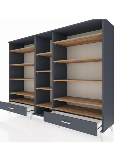 Hyperion Dolap 14 Raflı 2 Çekmeceli 220x44x163 Antrasit-çam/antr Antrasit-çam/antrasit Hyperion Dolap 14 Raflı 2 Çekmeceli 220x44x163 Antrasit-çam/antr Antrasit-çam/antrasit