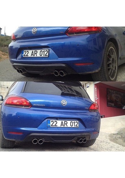 VW Scirocco Difüzör Arka Tampon Piano Black