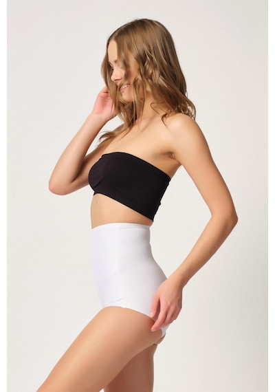 Beyaz Mı Emay 2842 Lazer Dantelli Slip Korse Beyaz