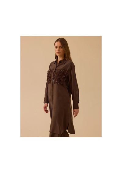 Seçil Pul Detaylı Uzun Tunik Ve Pile Detaylı Tam Geniş Boy Paça Pantolon Kahverengi - 932557076 Kahverengi Seçil Pul Detaylı Uzun Tunik Ve Pile Detaylı Tam Geniş Boy Paça Pantolon Kahverengi - 932557076 Kahverengi