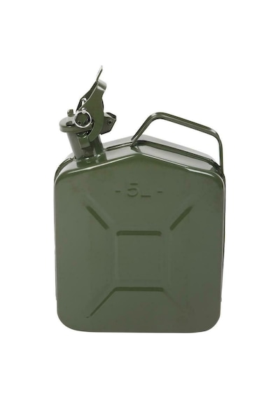 Askeri Tip Metal Benzin Yakıt Bidonu 5 Lt