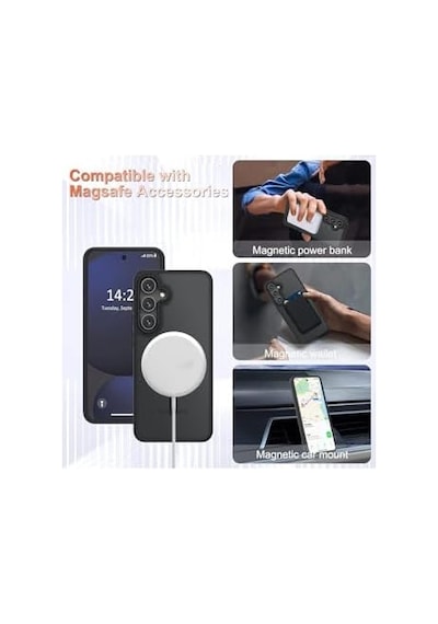 - Galaxy A17 İle Uyumlu Kılıf Mat Magsafe İle Uyumlu Şarj Özellikli Renkli Kenarlı + Ekran Koruyucu Cam Set
