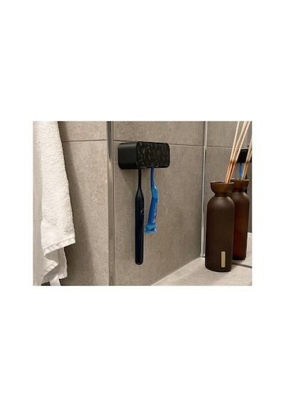 Yapışkanlı Duvar Tipi Diş Fırçası Asma Aparatı Delmesiz Banyo Düzenleyici Beyaz