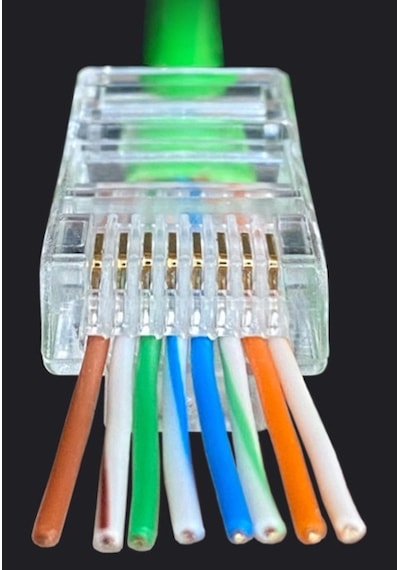 Yeni Nesil Jak Cat5/Cat6 Rj45 Konnektör 100 Lü Paket Cat6 Ez 4381
