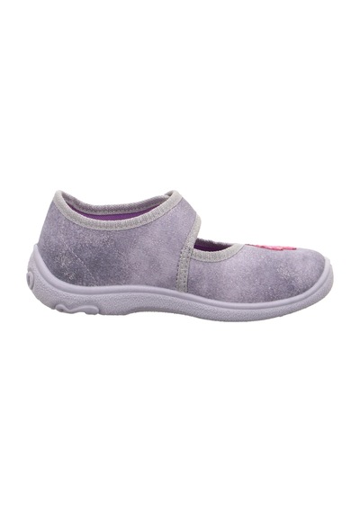 Superfit Belinda Kız Çocuk Ev Kreş Ayakkabısı Kelebek Desenli - Gri 800288-0600