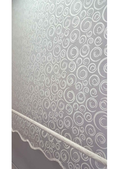 1.Kalite Oval Desenli Çift Mekanizmalı Tül Stor Perde 1.Kalite Oval Desenli Çift Mekanizmalı Tül Stor Perde