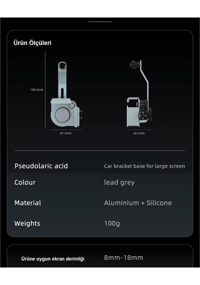 Ga92 Mag-safe İle Uyumlu Ekran Üstü Elektrikli Araç Telefon Tutucu 1,7 Cm Kadar Tüm Ekranlar Araba Notebook Monitör Tamamı Metal Kasa 2 Mixed Ga92 Mag-safe İle Uyumlu Ekran Üstü Elektrikli Araç Telefon Tutucu 1,7 Cm Kadar Tüm Ekranlar Araba Notebook Monitör Tamamı Metal Kasa 2 Mixed
