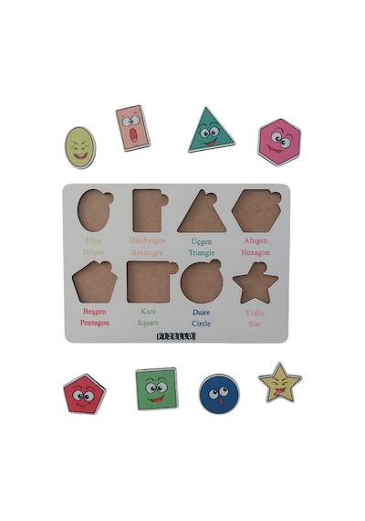 Geometrik Şekiller Bul Tak Eğitici Öğretici Puzzle & Yapboz Bebek Çocuk Oyuncak