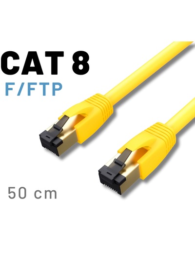 Irenıs 50 Cm Cat8 Kablo F/ftp Lszh Ethernet Network Lan Kablosu