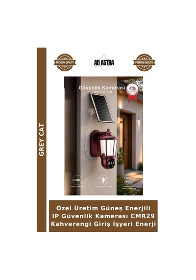 Özel Üretim Güneş Enerjili Ip Güvenlik Kamerası Cmr29 Kahverengi Giriş İşyeri Enerji