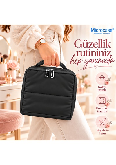 Microcase Çok Bölmeli Fermuarlı Geniş İç Hacimli Makyaj Malzemeleri Organizeri Al7049