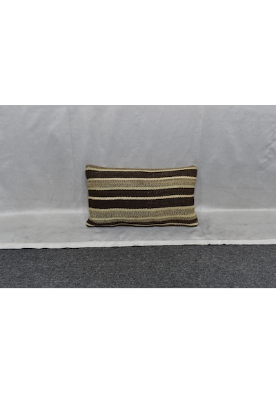 Zehra Abla Halı Yeni El Dokuma Dekoratif Lumbar Kilim Kırlent Yastık Kılıfı 6149