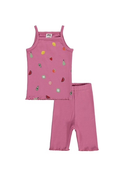 Civil Baby Meyveler Empirme Askılı 6-18 Ay Takım - Pembe
