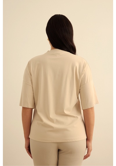 Aker Basic Rayon T-shırt Taş Taş
