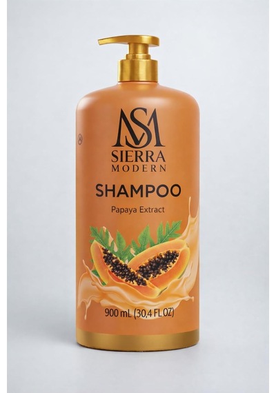 Sierra Modern Şampuan, Papaya Özlü, Saç Bakımı, 900 Ml