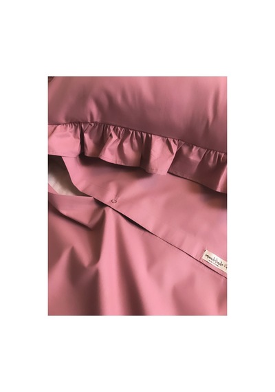 Fırfırlı Nevresim Takımı Dusty Rose Tek Kişilik 2 Parça 160 X 220 Cm Gülkurusu