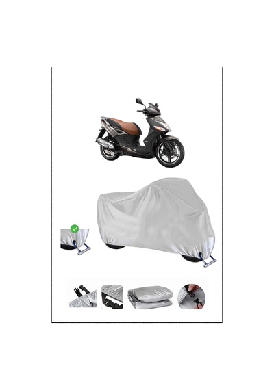 Kymco Agılıtycıty125 Kilit Uyumlu Su Geçirmez Dayanıklı Motosiklet Brandası-gri