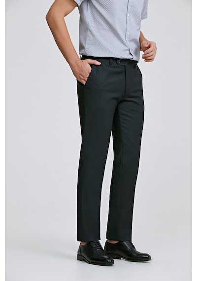 D's Damat Ds Damat Regular Fit Siyah Düz Travel Kumaş Pantolon 5he03ob35320m 001