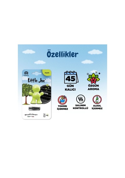 Little Joe Elma Araç Kokusu Apple -45 Gün -oto Kokusu Kalıcı Kl
