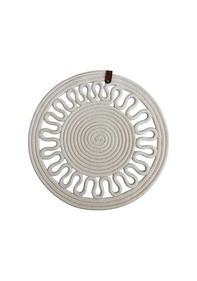 Nakkaş Home 6'lı Jüt Runner Ve Supla Seti 35x100 Cm Runner + 33x33 Cm Jüt Amerikan Servis Doğal Masa Dekorasyonu Beyaz