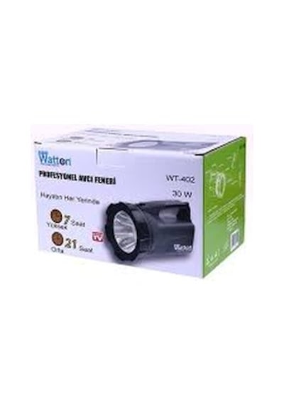 Watton Wt-402 Profesyonel Avcı Feneri 30 W Gücünde Wt-402 Siyah
