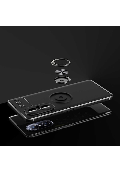 Huawei Nova 9 Se Kılıf Yüzüklü Magnetli Ravel Case Kapak