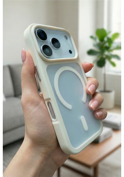 Fibaks iPhone 17 Pro Uyumlu Kılıf Kamera Çıkıntılı Magsafe Şarj Destekli Yumuşak Kenarlı Mat Kapak