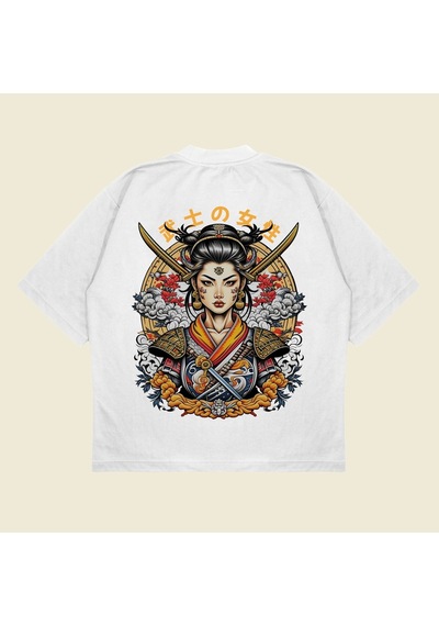 Startmore Samuraigirl Baskılı Oversize Unisex Pamuklu Nefes Alan Kalın Kumaşlı Beyaz Startmore Samuraigirl Baskılı Oversize Unisex Pamuklu Nefes Alan Kalın Kumaşlı Beyaz