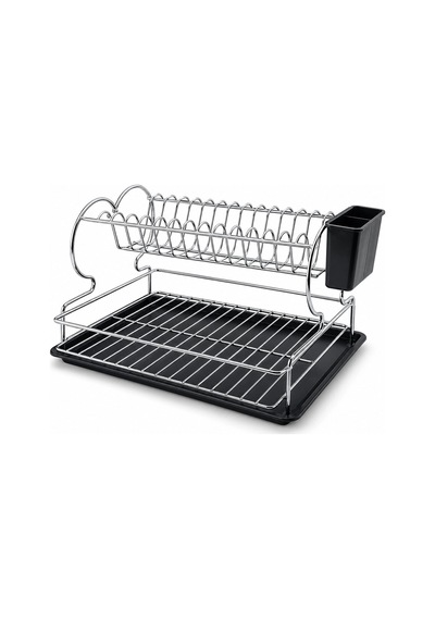 Krom - Metal 2 Katlı Tabaklık - Bulaşıklık 5468 Renkli