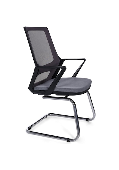 Ofisbazaar Lizz Gri Fileli Bekleme Koltuğu Ergonomik Ofis Ve Ev Koltuğu Gri Gri